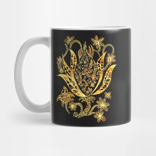 Flowerbud Gold Mug